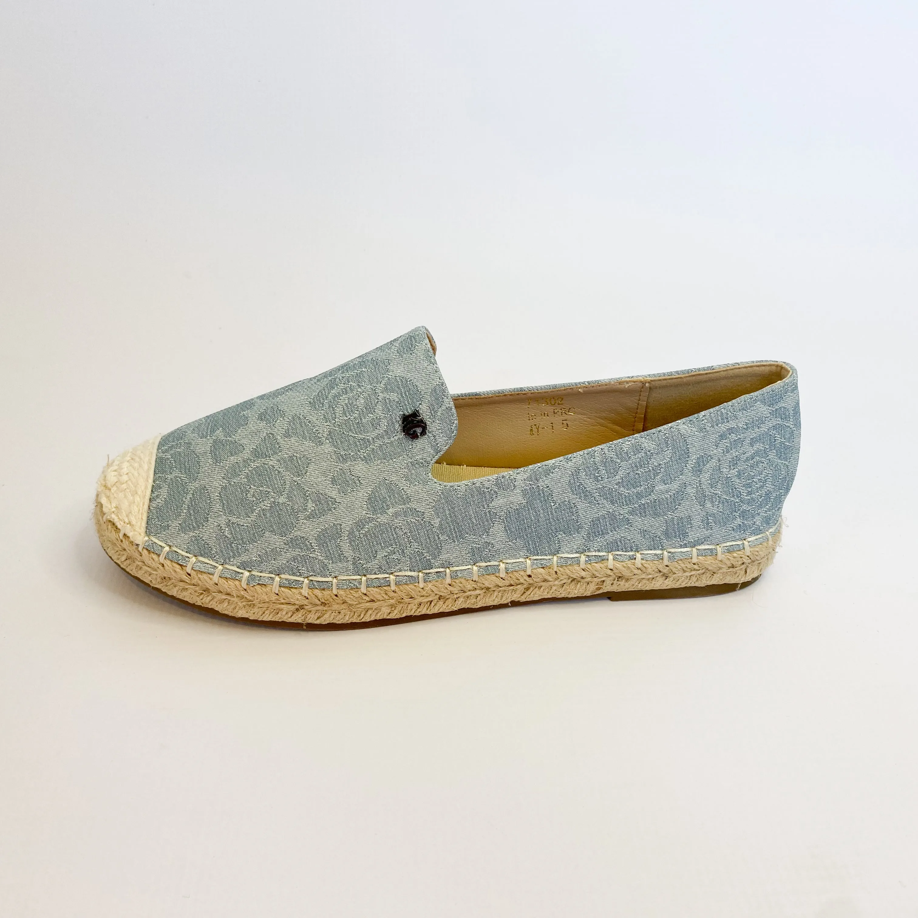 KG light blue canvas slip on espadrille