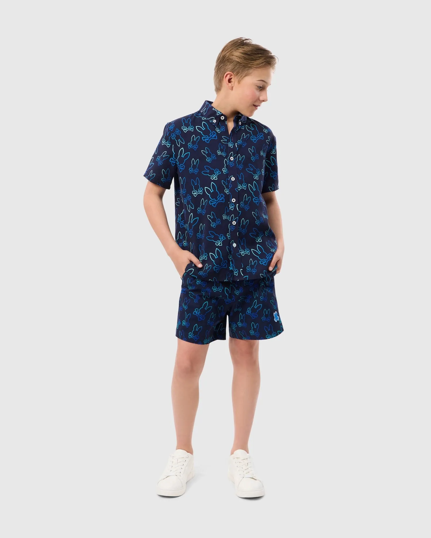 KIDS SHELDON ALL OVER PRINT SWIM TRUNK - B0W588C200