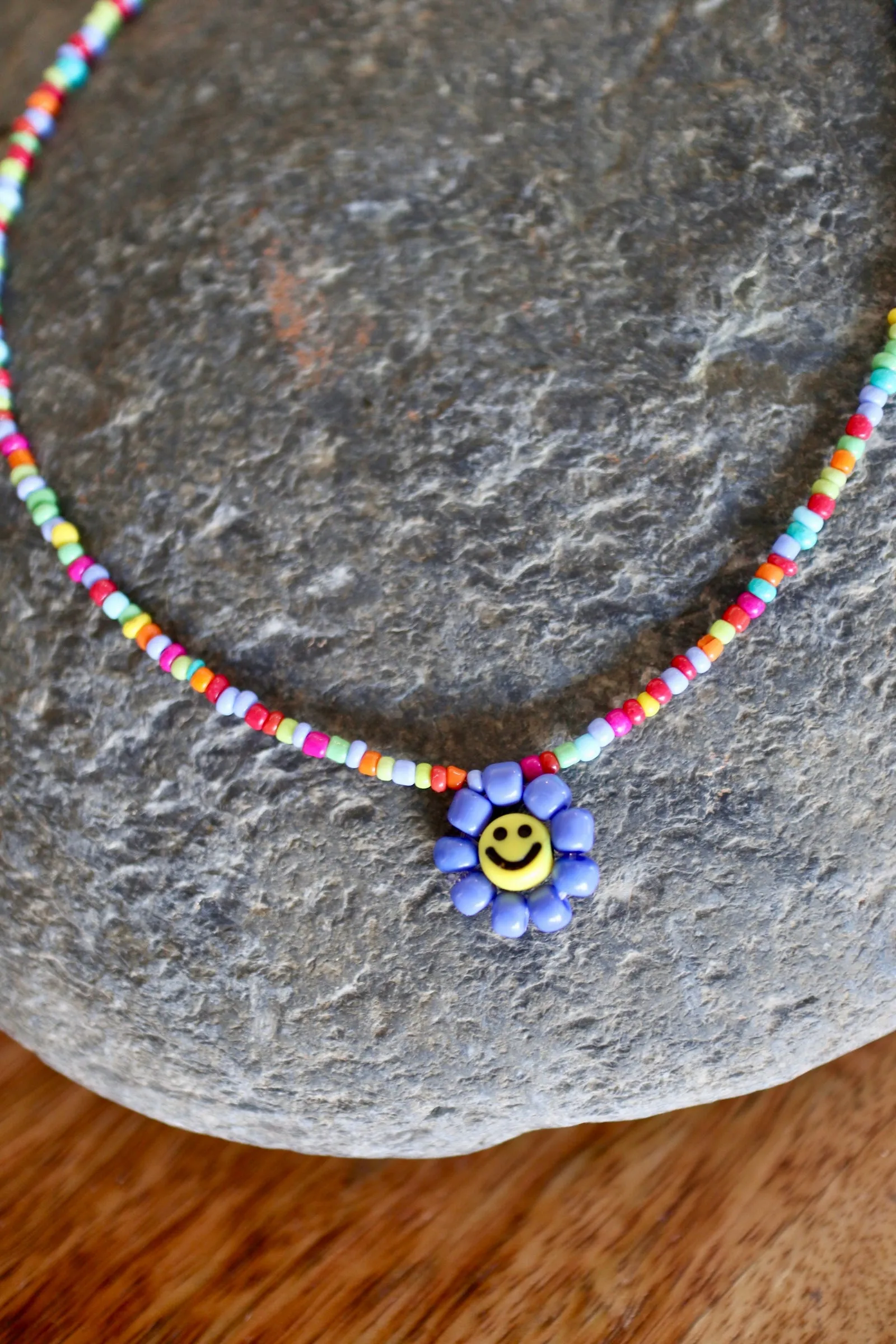 Kids Smiley Beaded Necklace