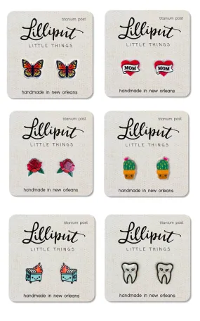 Lilliput Stud Earrings - Tattoo & Kawaii