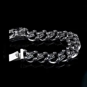 Men's Vintage Punk Gothic Stainless Steel Domineering Skeleton Bracelet