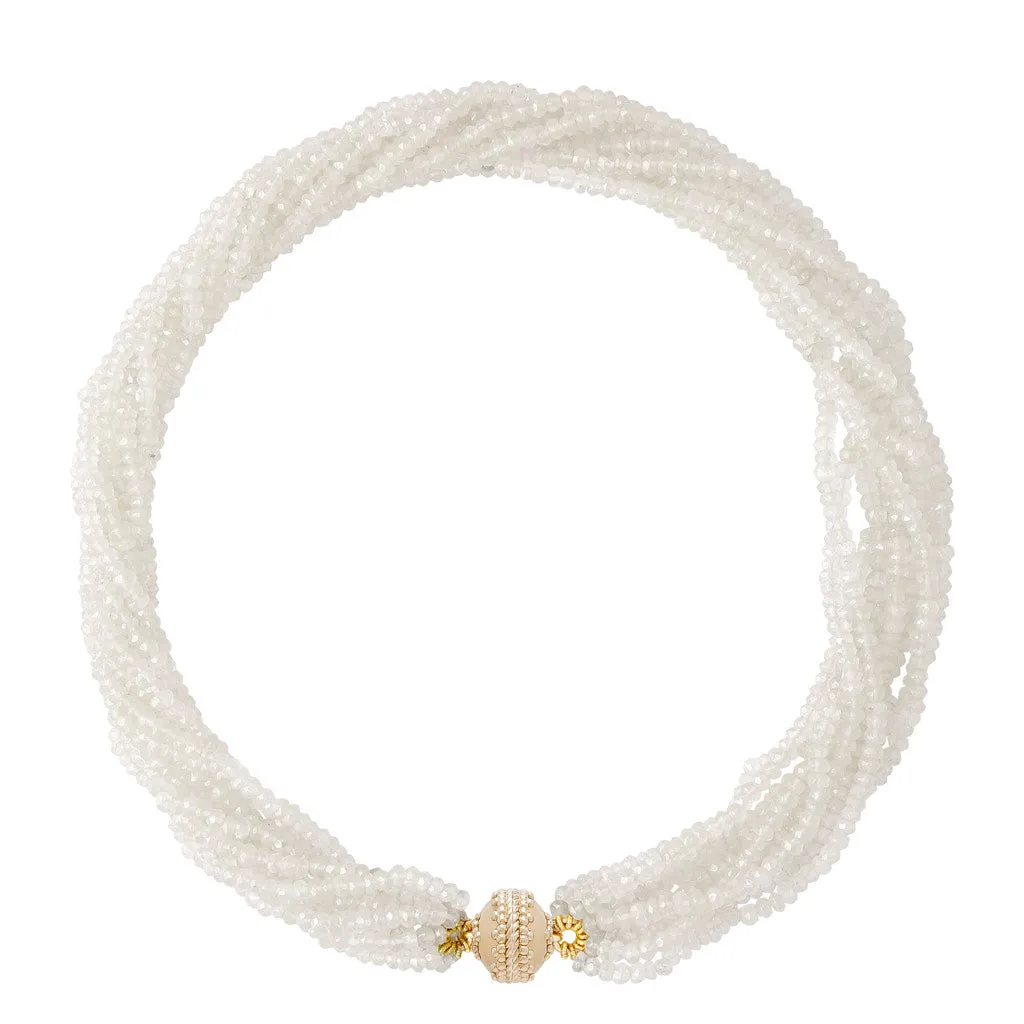 Michel Moonstone Multi-Strand Necklace