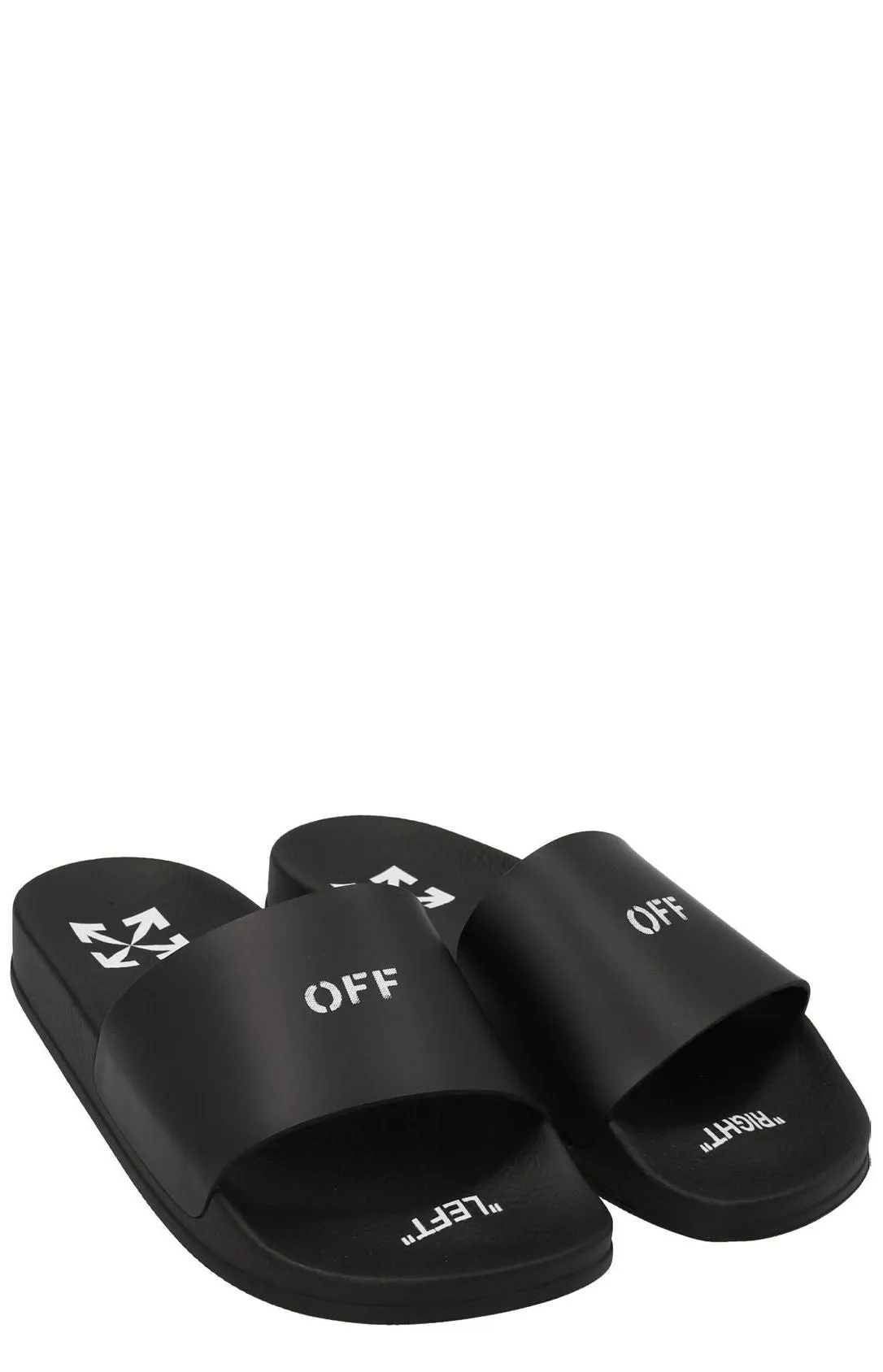 Off-White Logo Printed Slip-On Slides