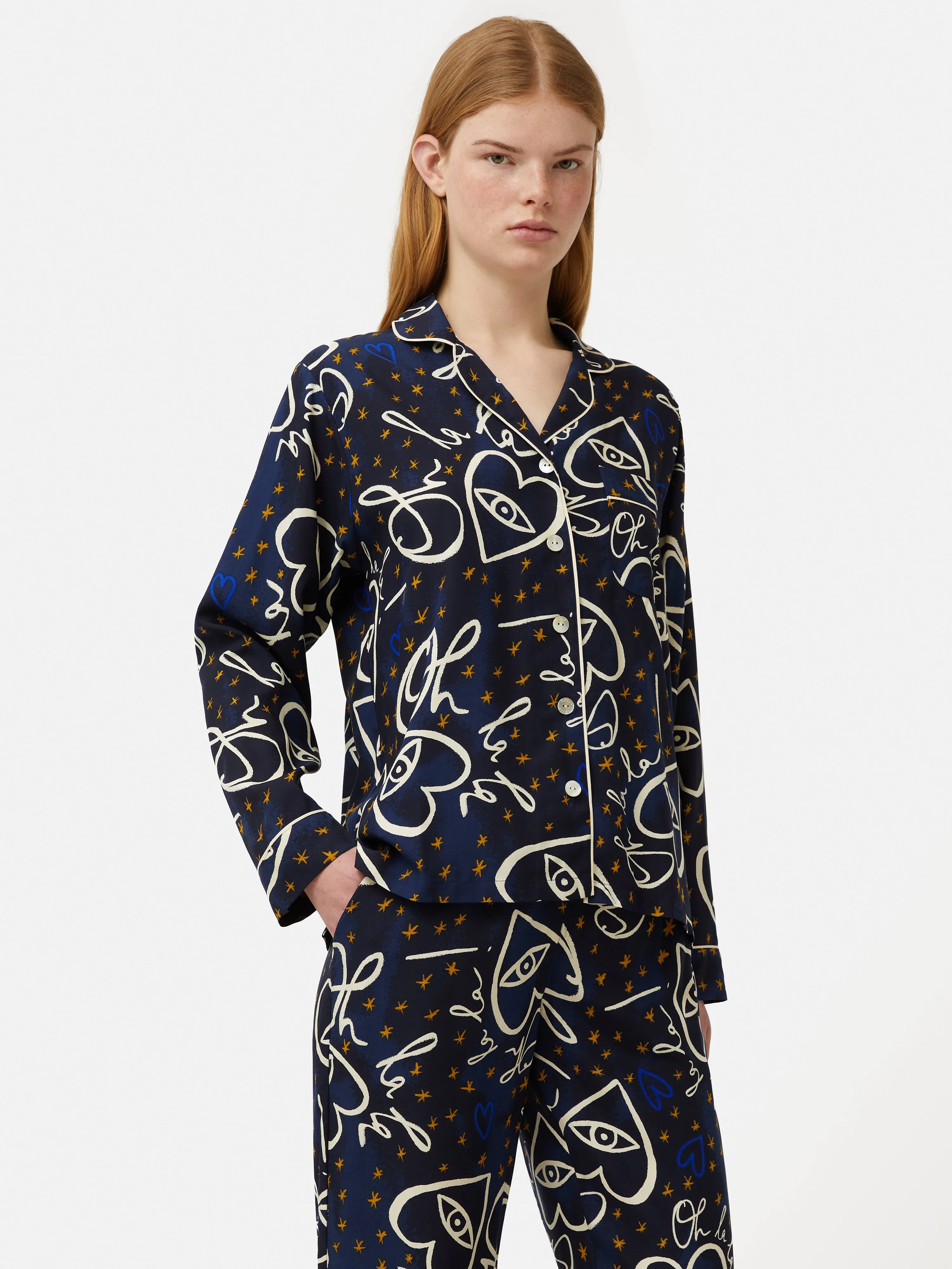 Oh La La Modal Pyjama | Navy