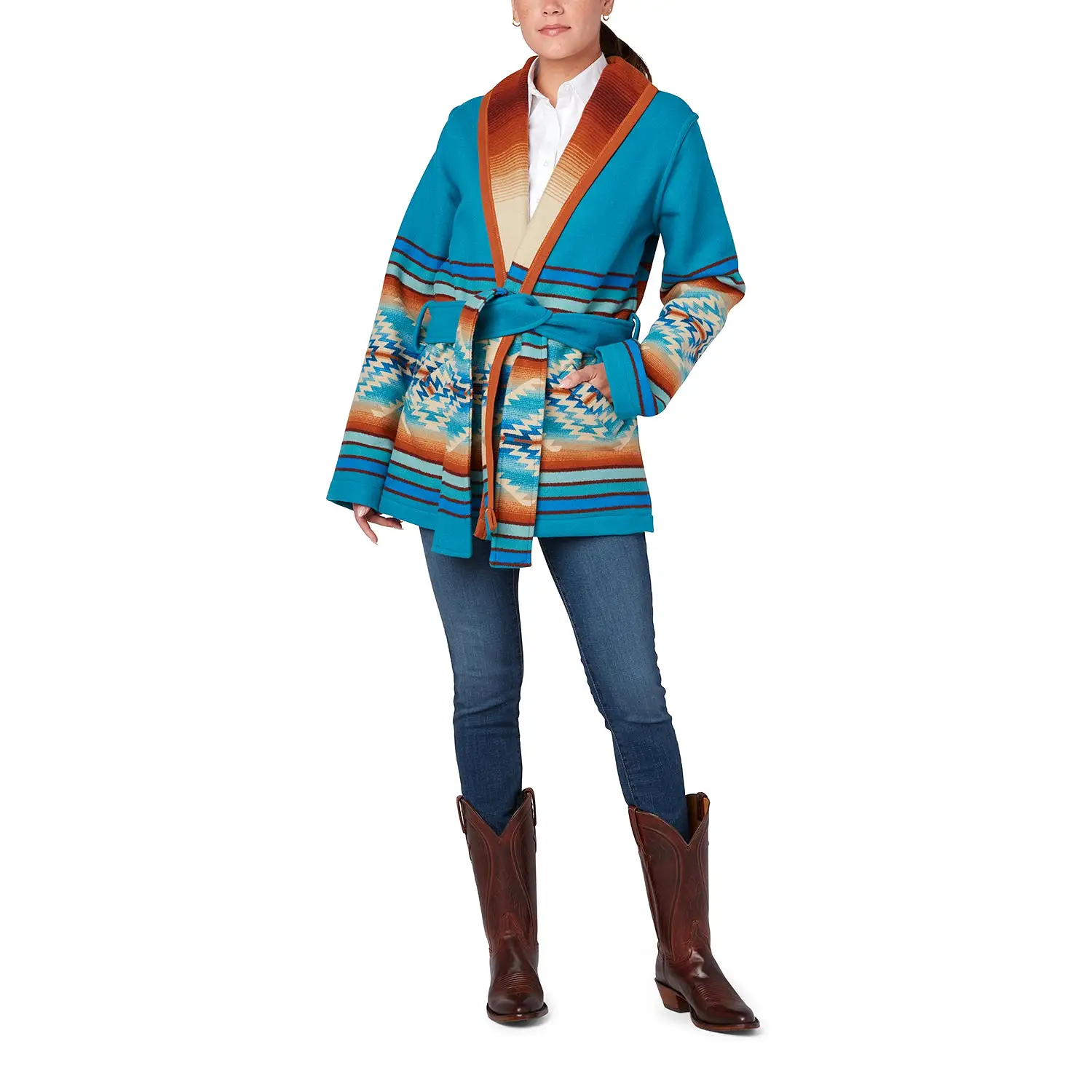 Pagosa Springs Wrap Coat :: Blue