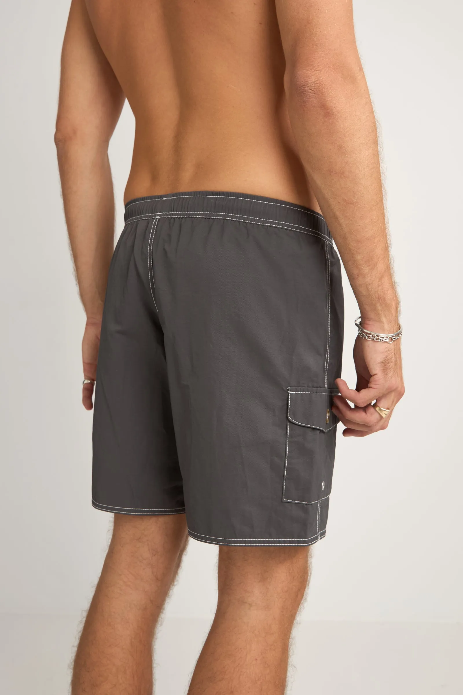 Patch Beach Short Black