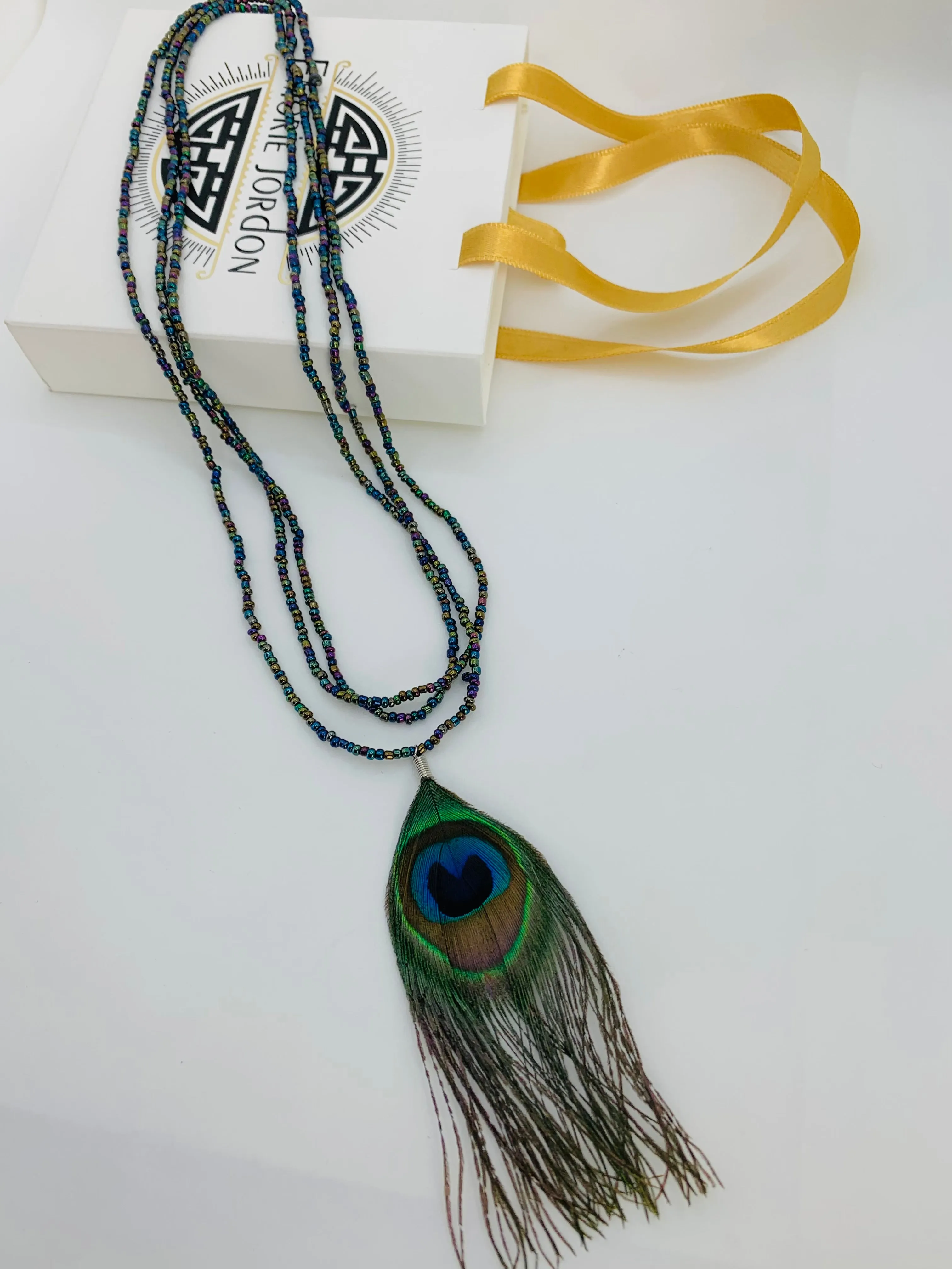 Peacock Feather Necklace