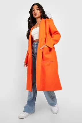 Petite Oversized Wool Look Coat