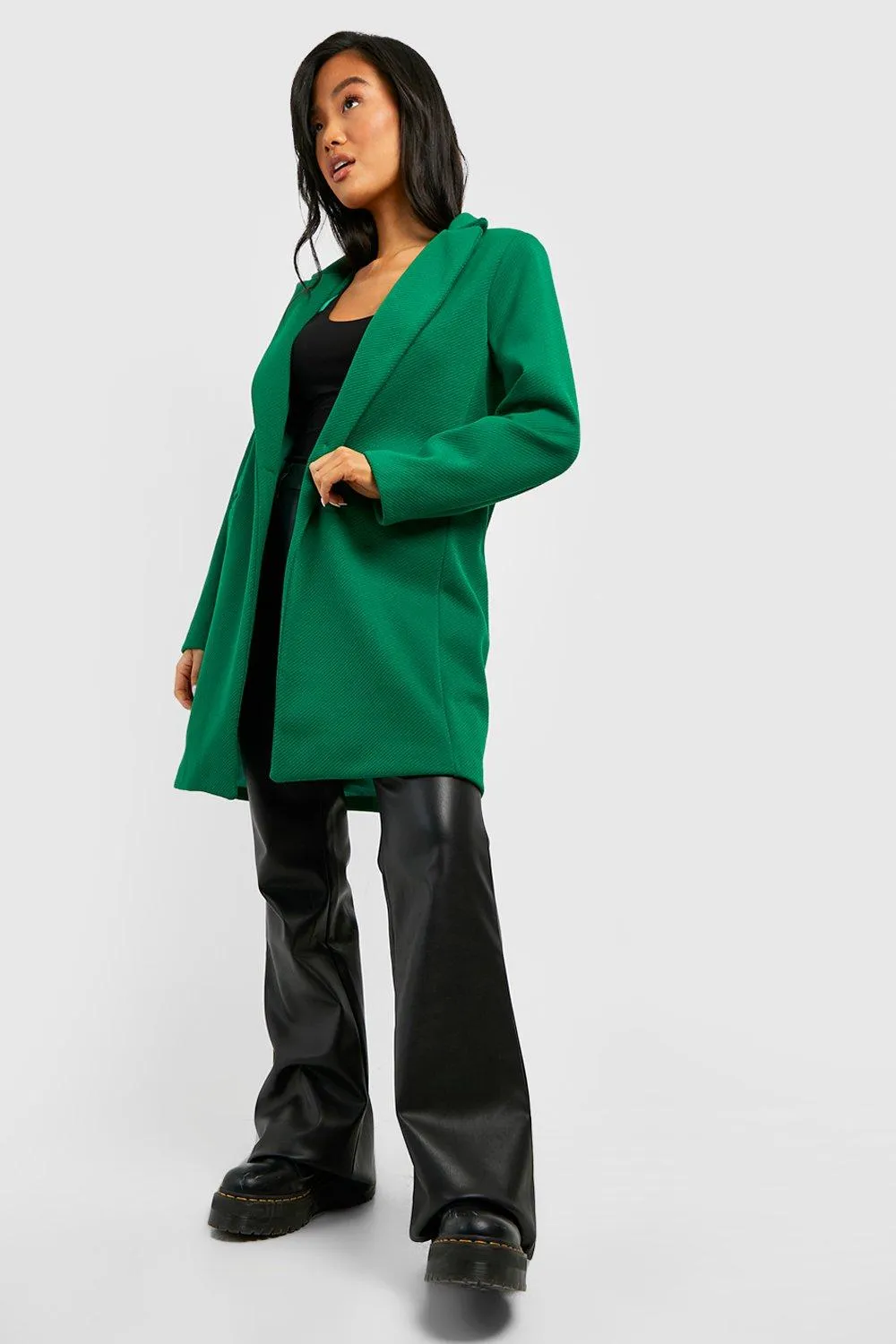 Petite Premium Wool Look Tailored Coat