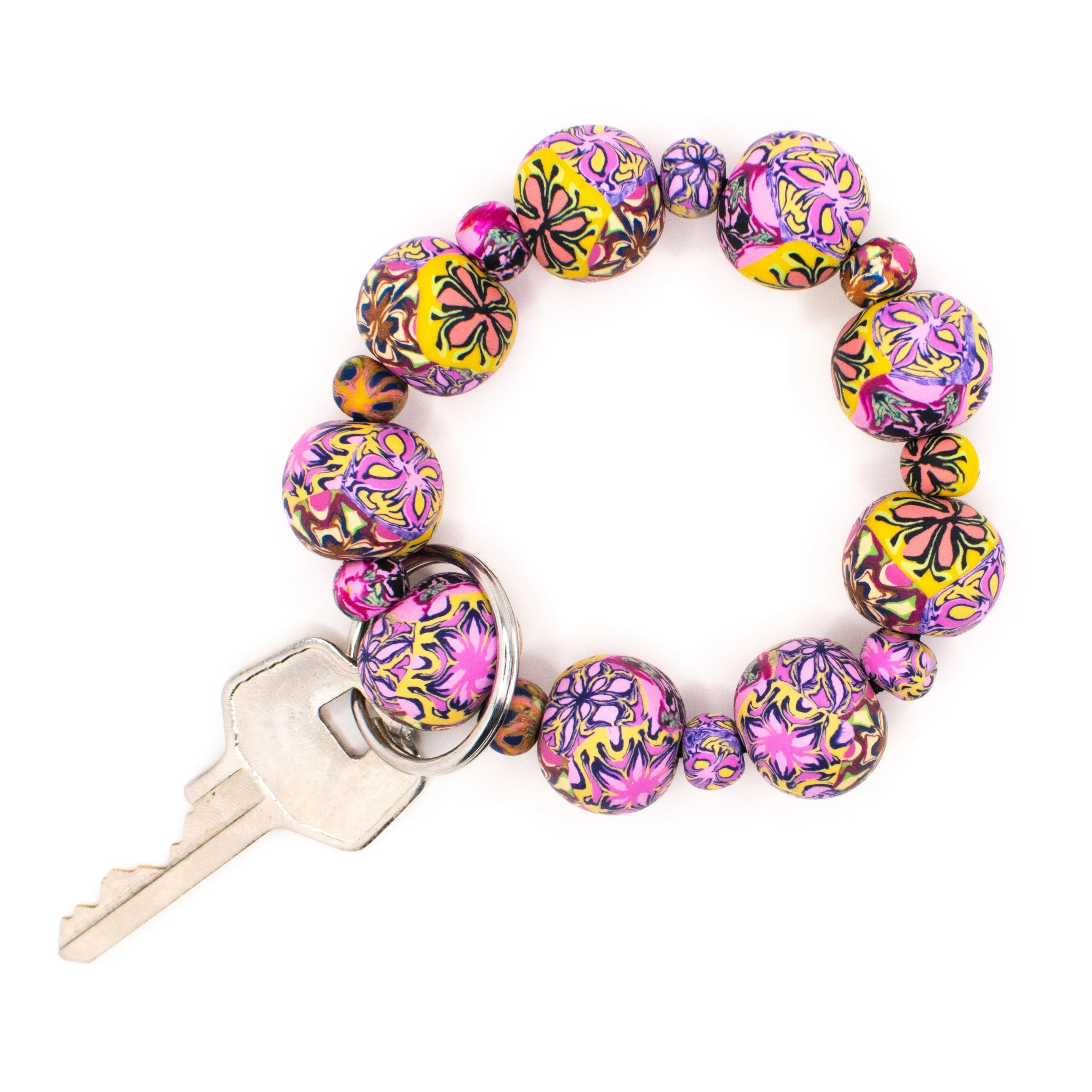 Pink Lemonade All Clay Wrist Key Chain