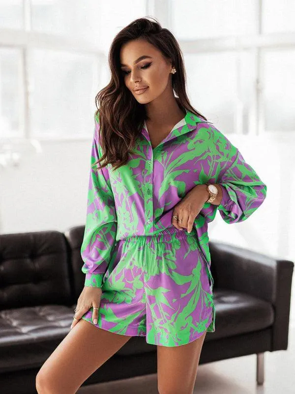 Printed Women's Short Outfit Set