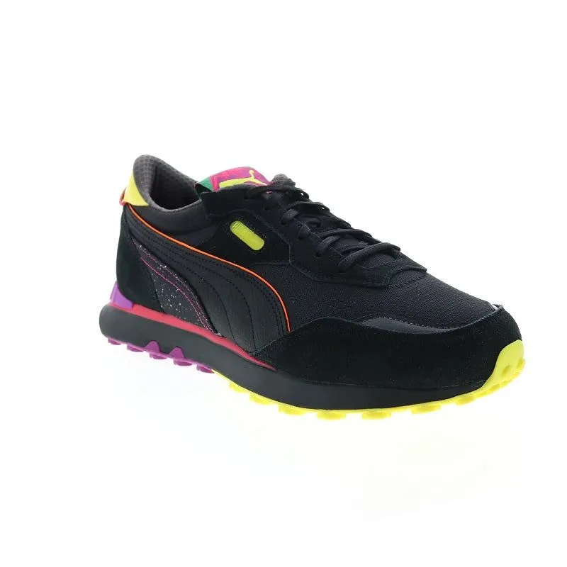 Puma Men's Rider FV Ski Club Shoes - Black / Russet Orange / Energy Yellow