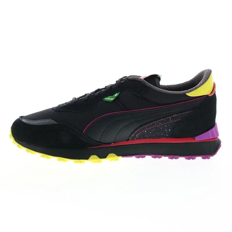 Puma Men's Rider FV Ski Club Shoes - Black / Russet Orange / Energy Yellow