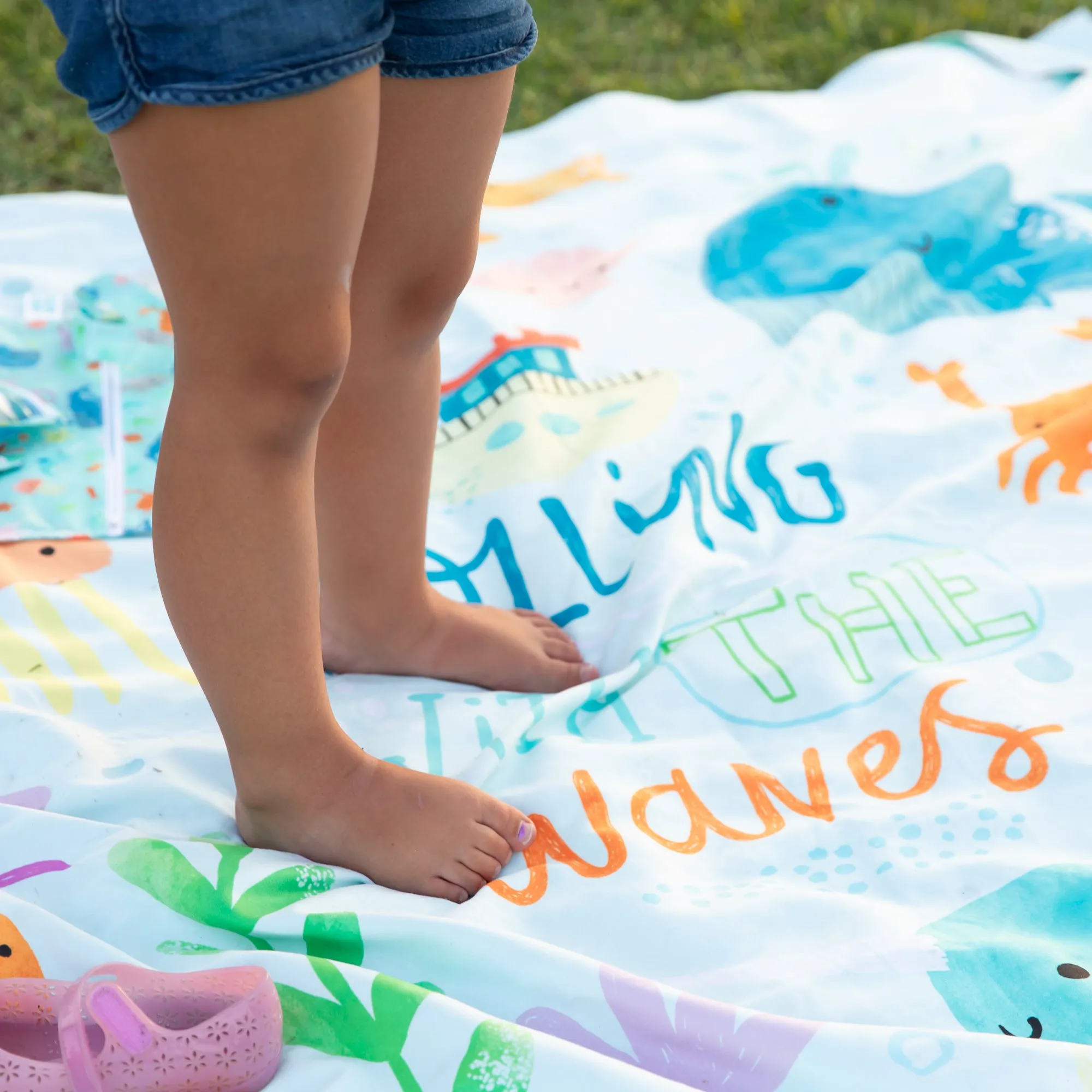 Reversible Roll & Go Blanket, Rolling with the Waves