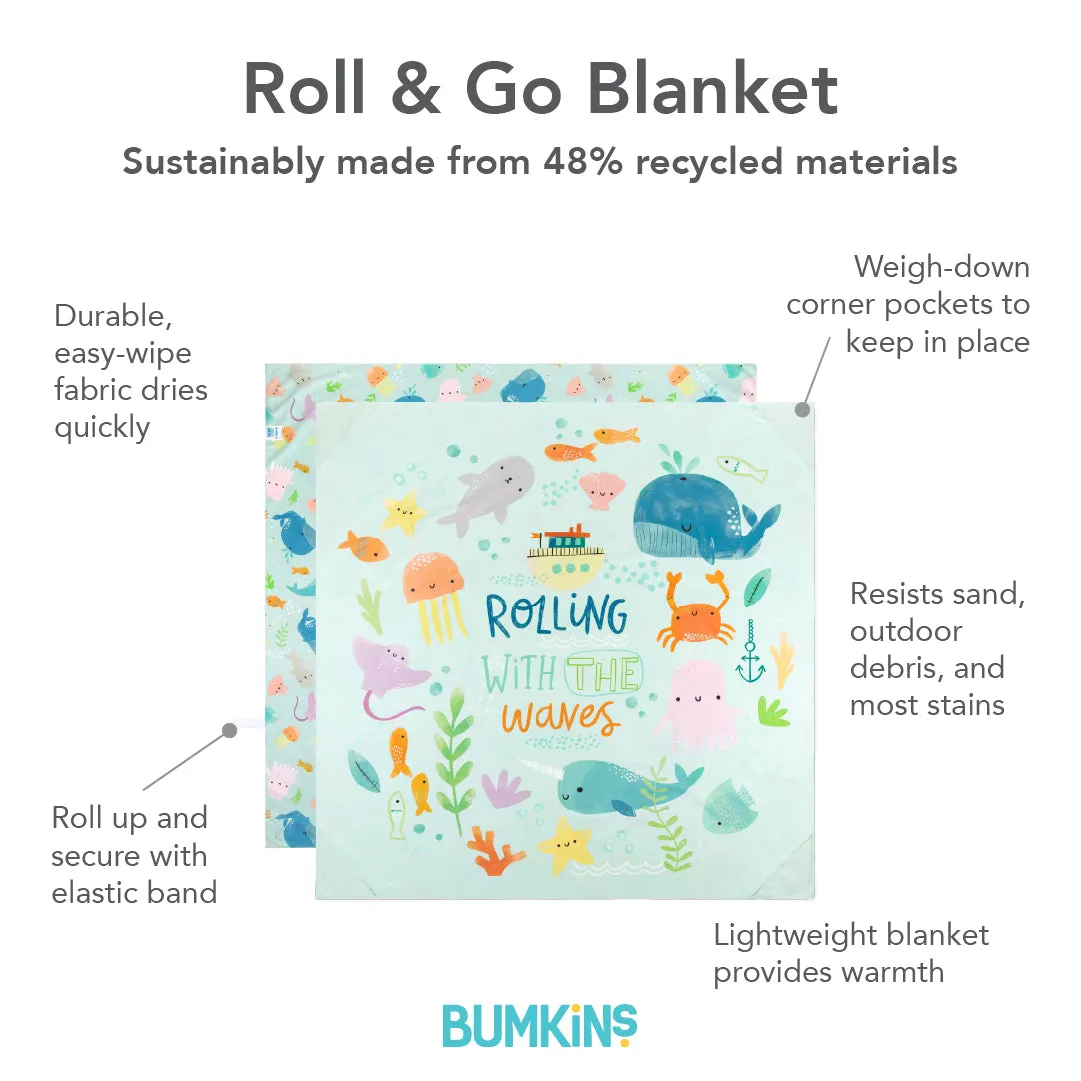 Reversible Roll & Go Blanket, Rolling with the Waves