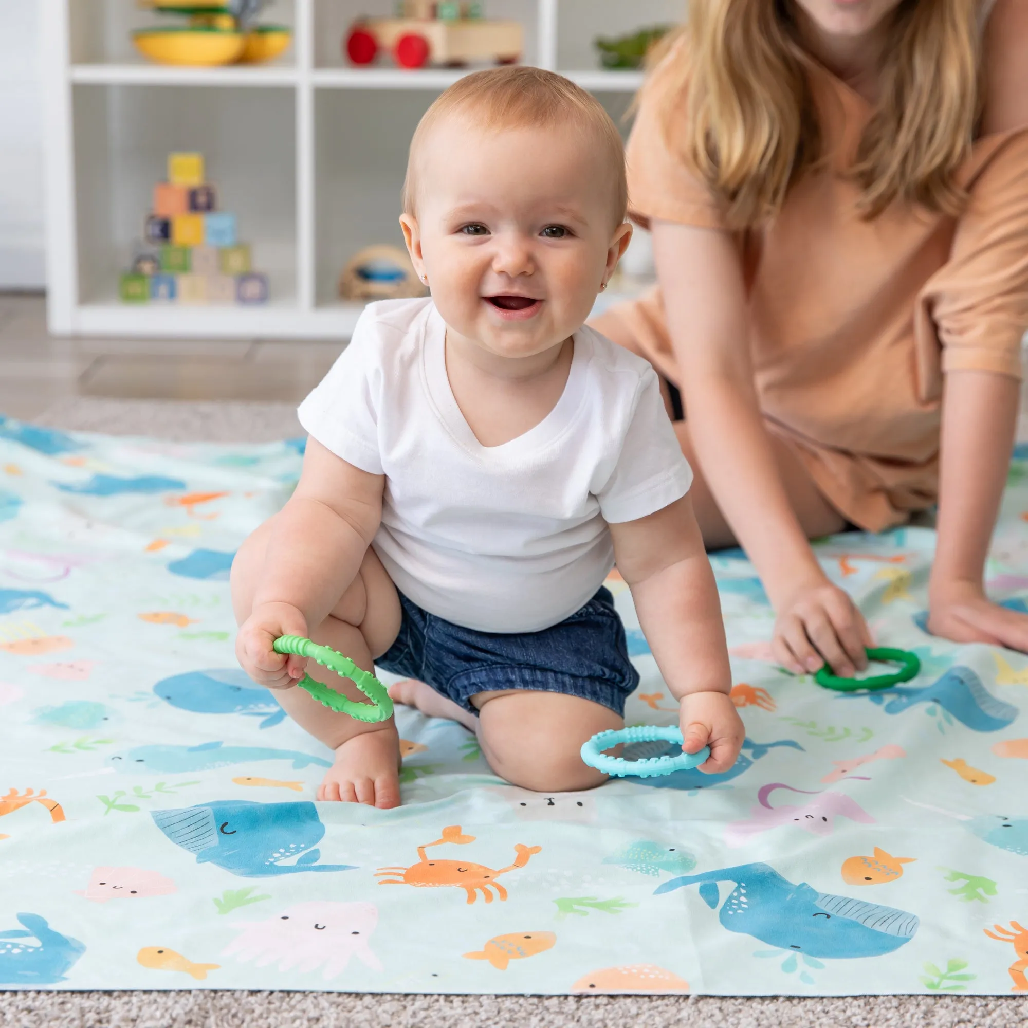 Reversible Roll & Go Blanket, Rolling with the Waves