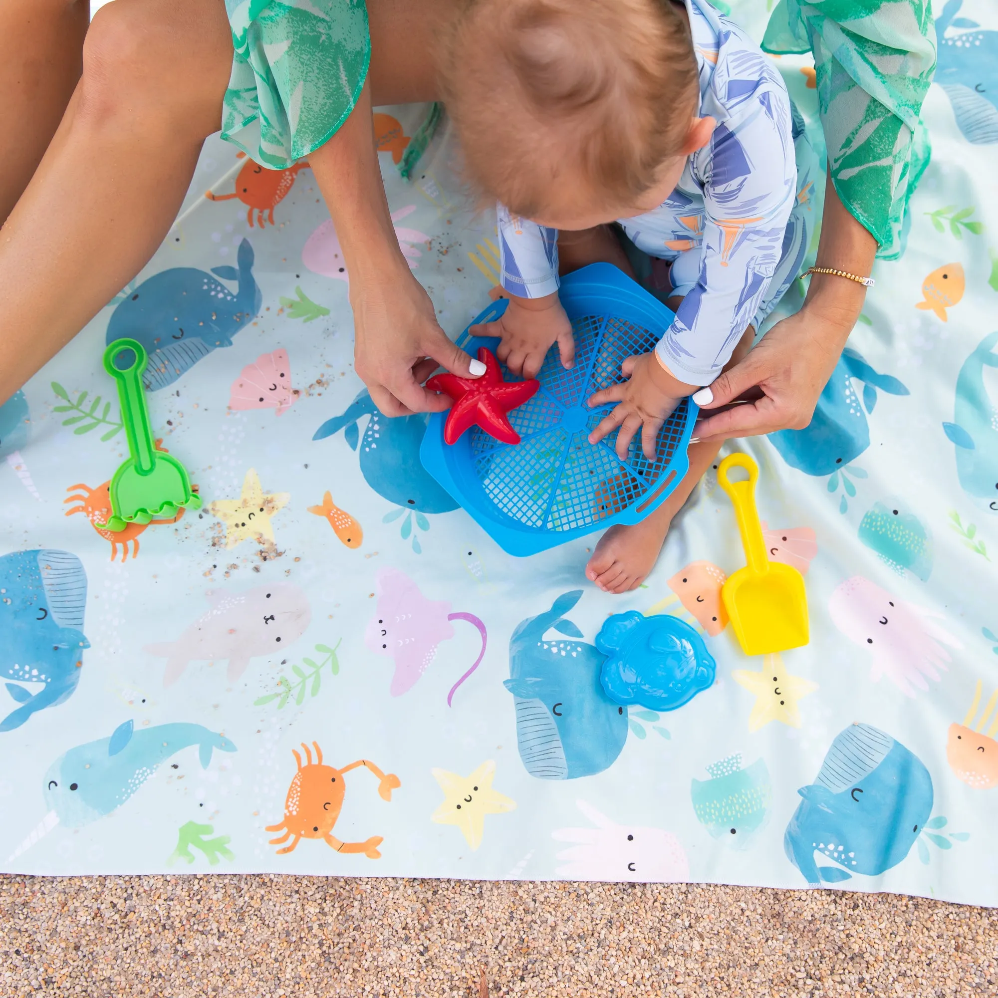 Reversible Roll & Go Blanket, Rolling with the Waves