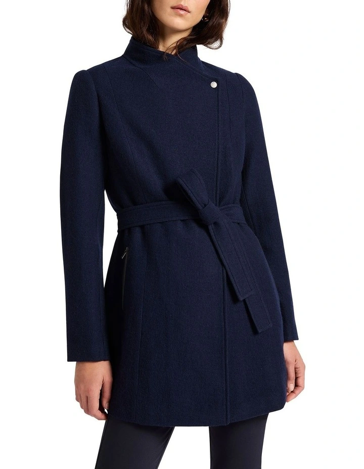 Ruby Felted Wool Coat in Midnight