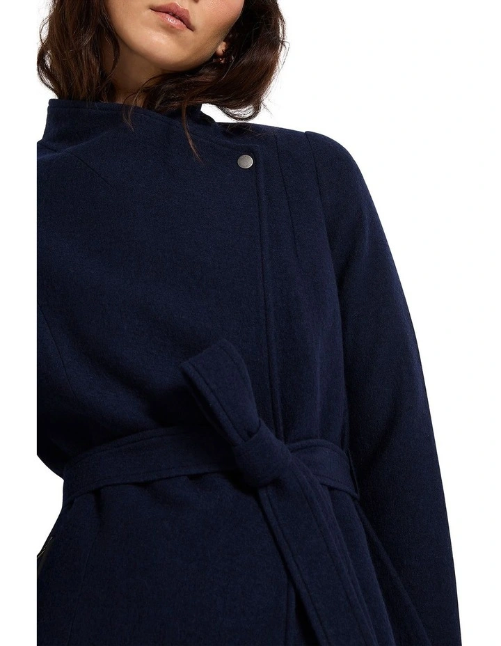 Ruby Felted Wool Coat in Midnight