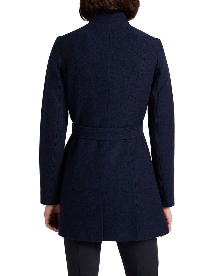 Ruby Felted Wool Coat in Midnight