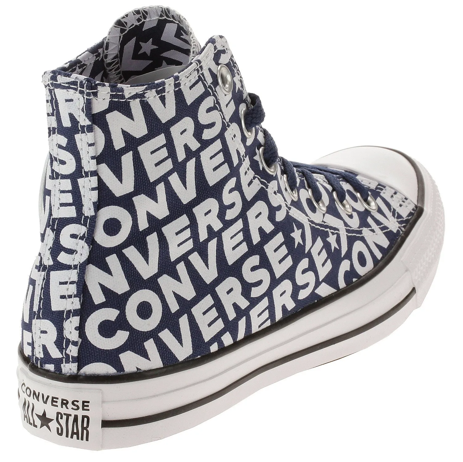 shoes Converse Chuck Taylor All Star Wordmark Hi - 163952/Navy/White/Navy/White/White