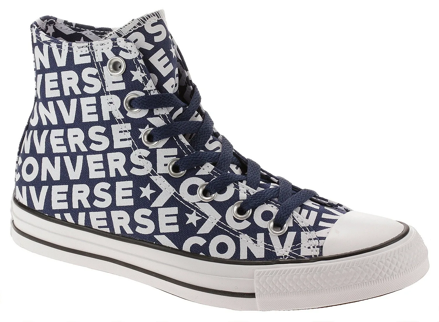 shoes Converse Chuck Taylor All Star Wordmark Hi - 163952/Navy/White/Navy/White/White