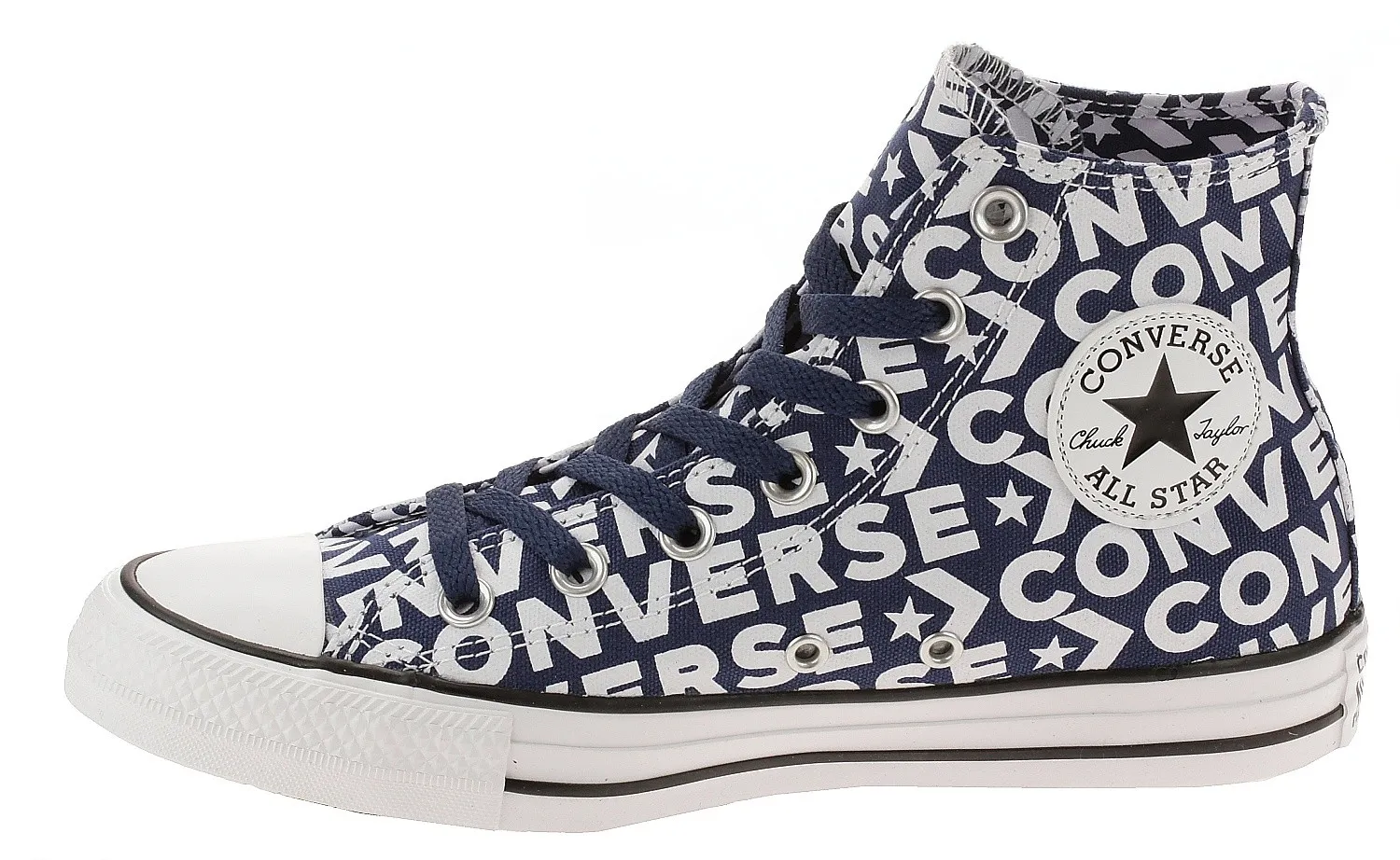 shoes Converse Chuck Taylor All Star Wordmark Hi - 163952/Navy/White/Navy/White/White