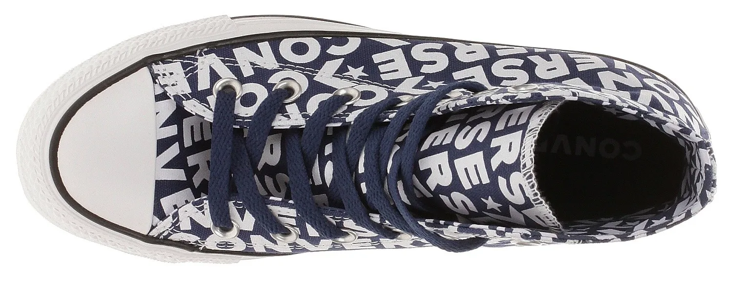 shoes Converse Chuck Taylor All Star Wordmark Hi - 163952/Navy/White/Navy/White/White