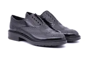 Slip On Oxford in Brushed with Holes