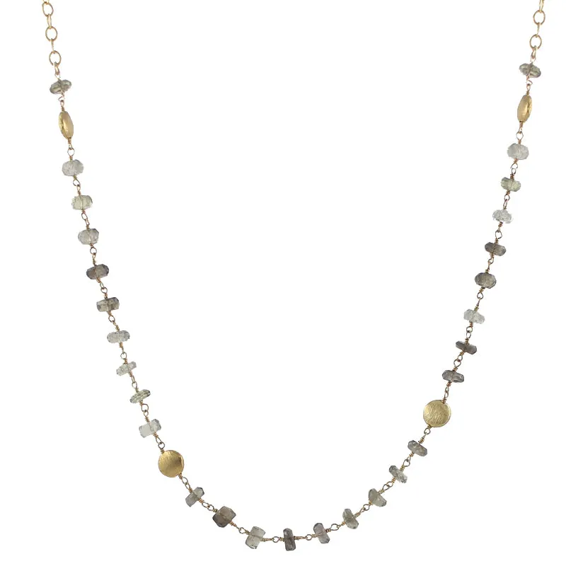 Smoky Quartz Slip-On Chain Necklace