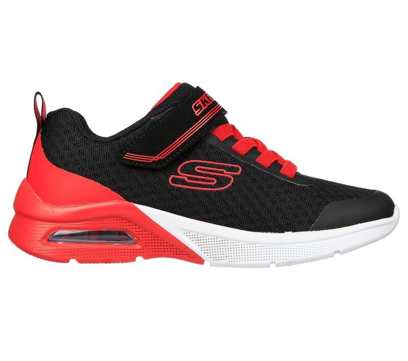 SNEAKERS SKECHERS BAMBINO MICROSPEC MAX - GORVIX NERO/ROSSO 403773L BKRD