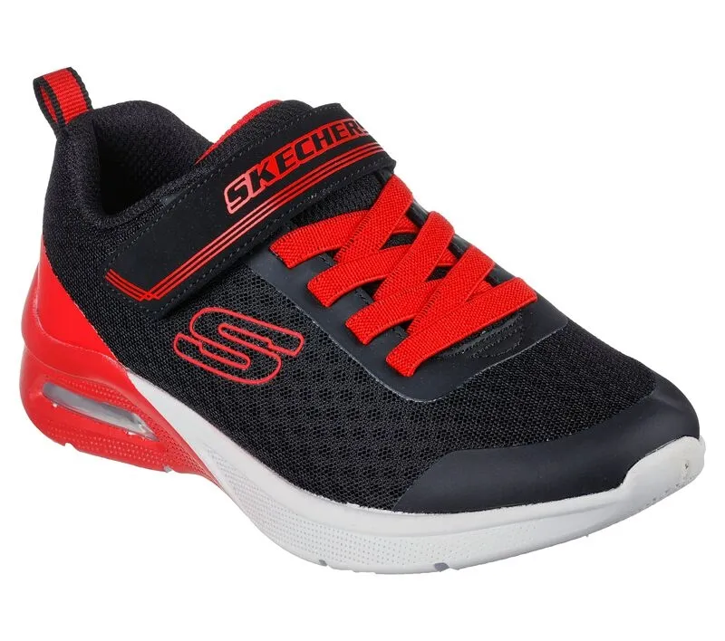 SNEAKERS SKECHERS BAMBINO MICROSPEC MAX - GORVIX NERO/ROSSO 403773L BKRD