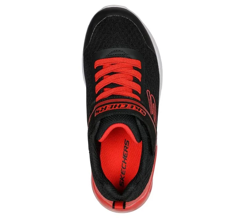 SNEAKERS SKECHERS BAMBINO MICROSPEC MAX - GORVIX NERO/ROSSO 403773L BKRD