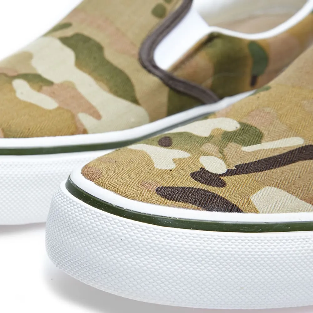 SOPHNET. Cotton Canvas Slip On ShoeMulti Camo