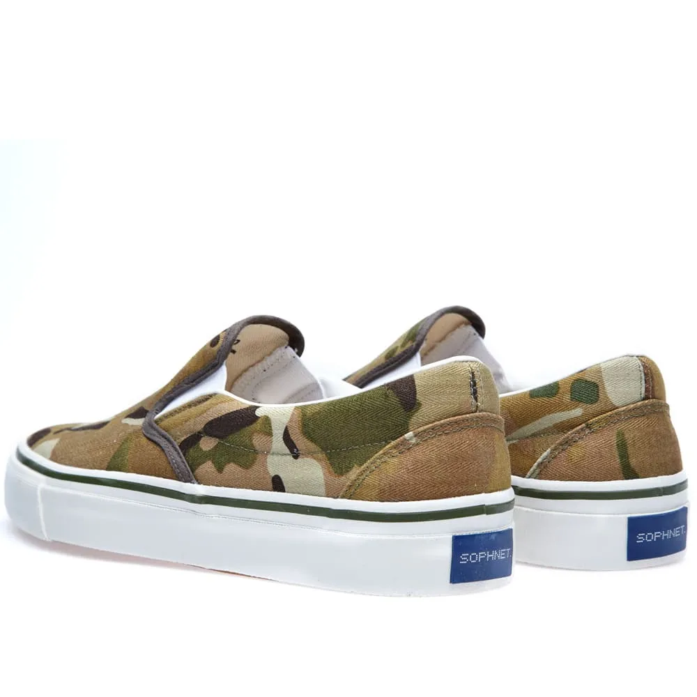 SOPHNET. Cotton Canvas Slip On ShoeMulti Camo