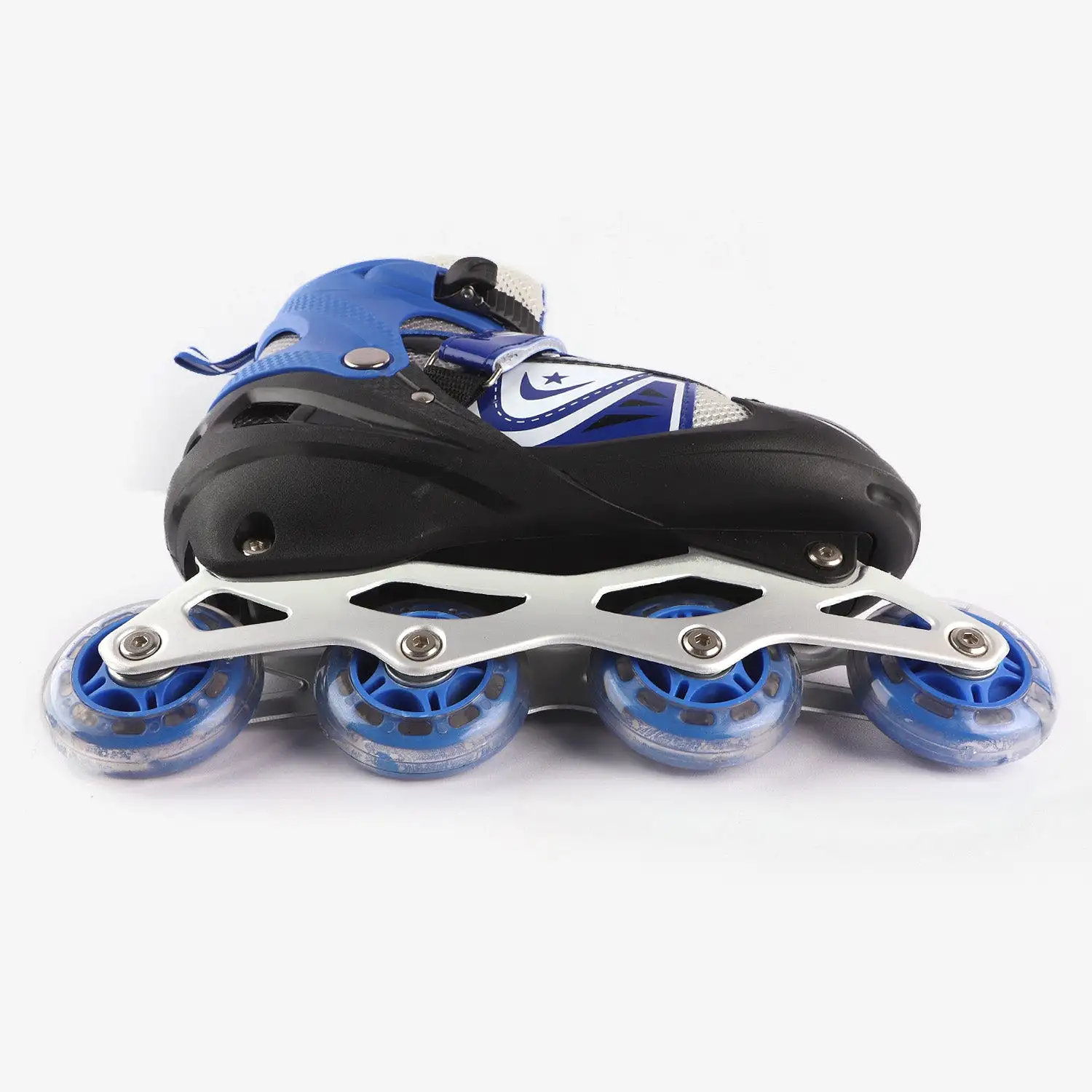 SPORTS SKATE SHOES WITH 6 IN 1 SAFETY PADS SET - BLUE