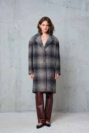 Stella Forest MILENA HOUNDSTOOTH LONG WOOL COAT