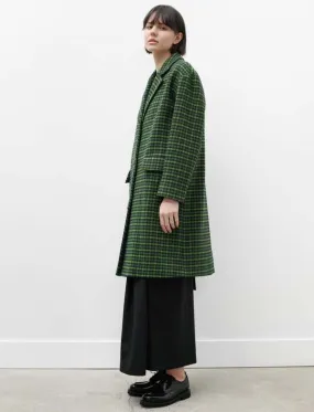 Straight Down Coat - Green Plaid