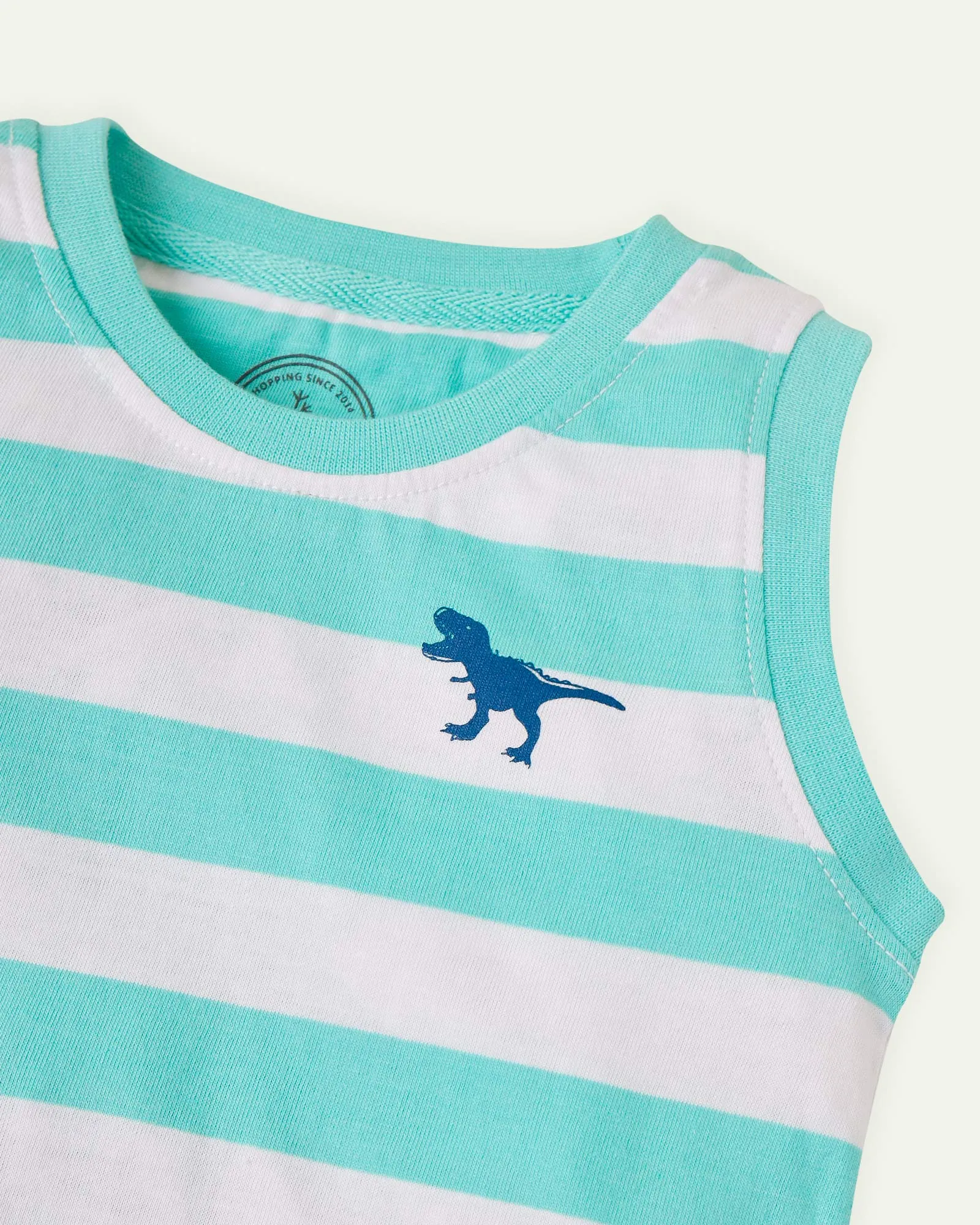 Striped Dinosaur Tank Top