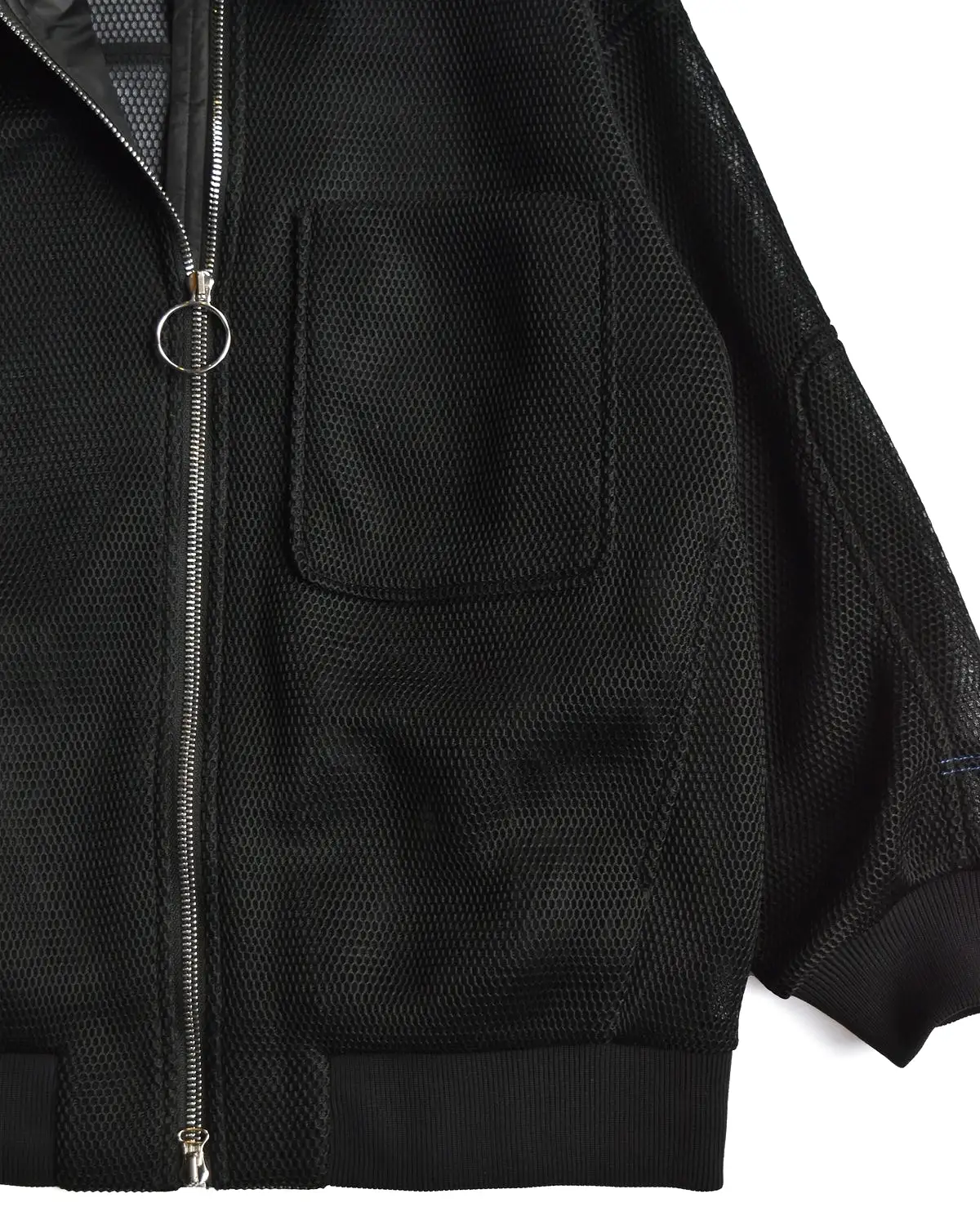 T-Coat Black Honeycomb Mesh Jacket