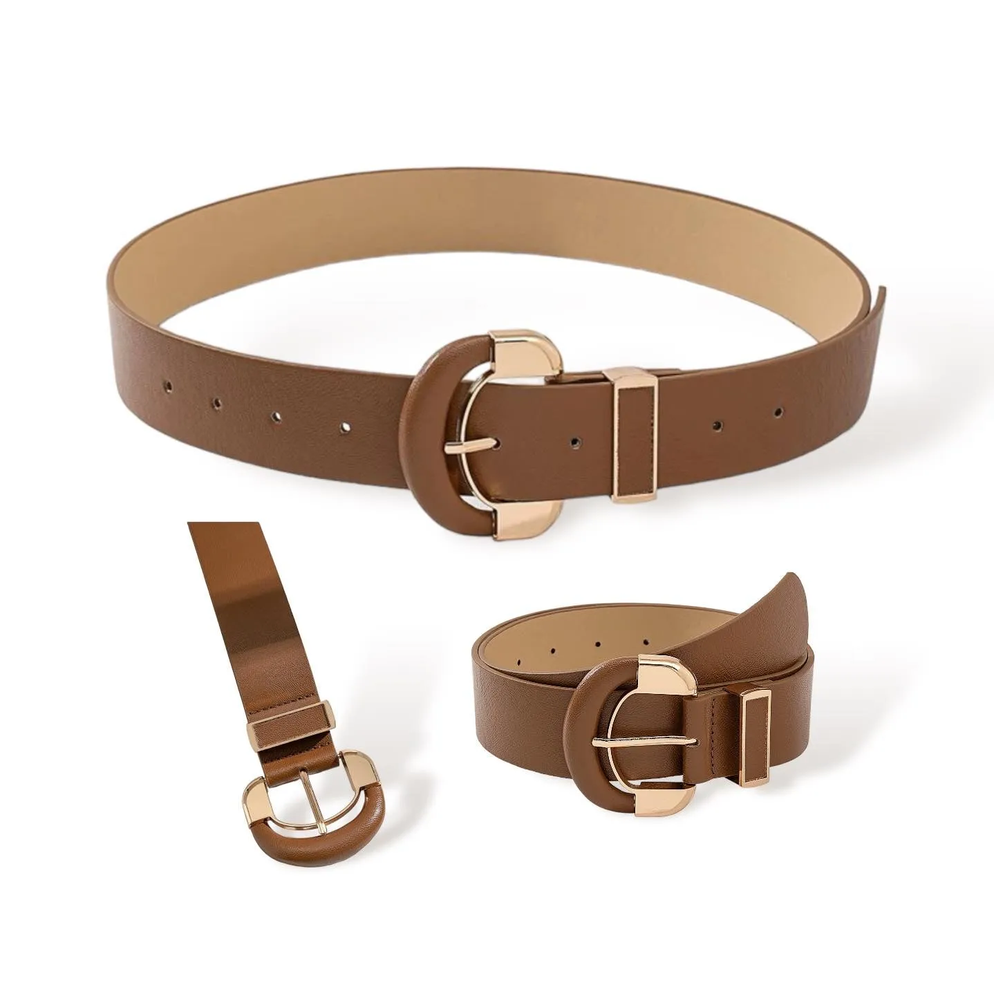 TAILLE Covered Buckle Adjustable Fashion Belt