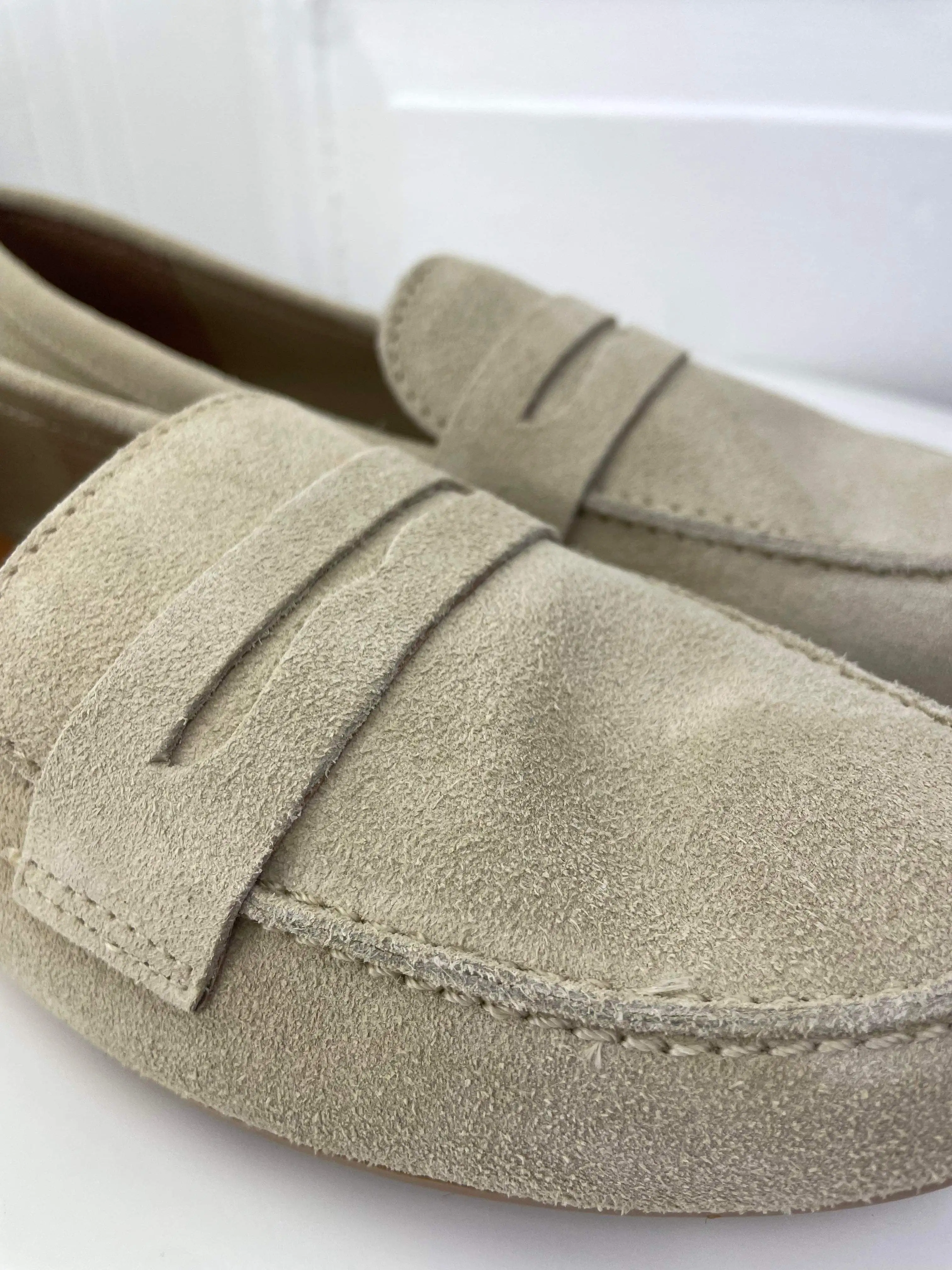 Tamaris Suede Loafers - Cream