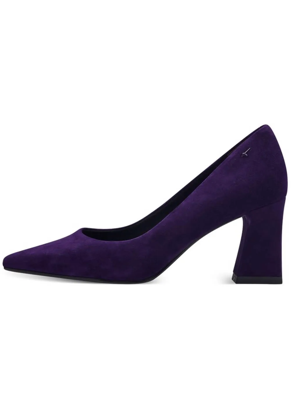 Tamaris Tess Suede Leather 80's Pumps Purple