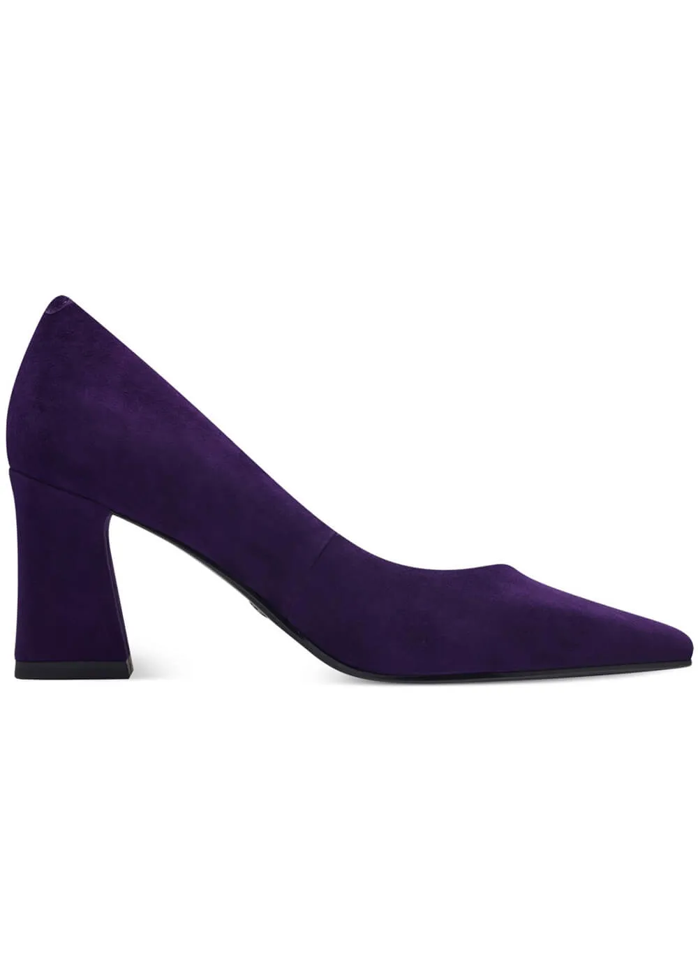 Tamaris Tess Suede Leather 80's Pumps Purple