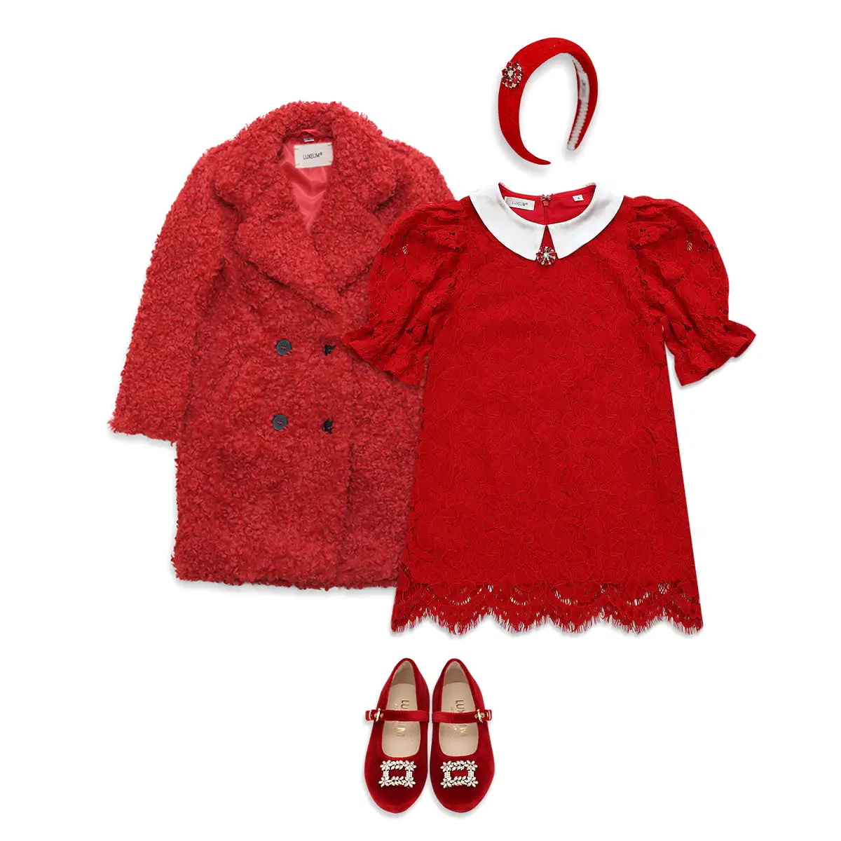 Teddy Coat red