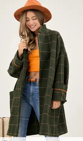 The Bernadette Plaid Coat