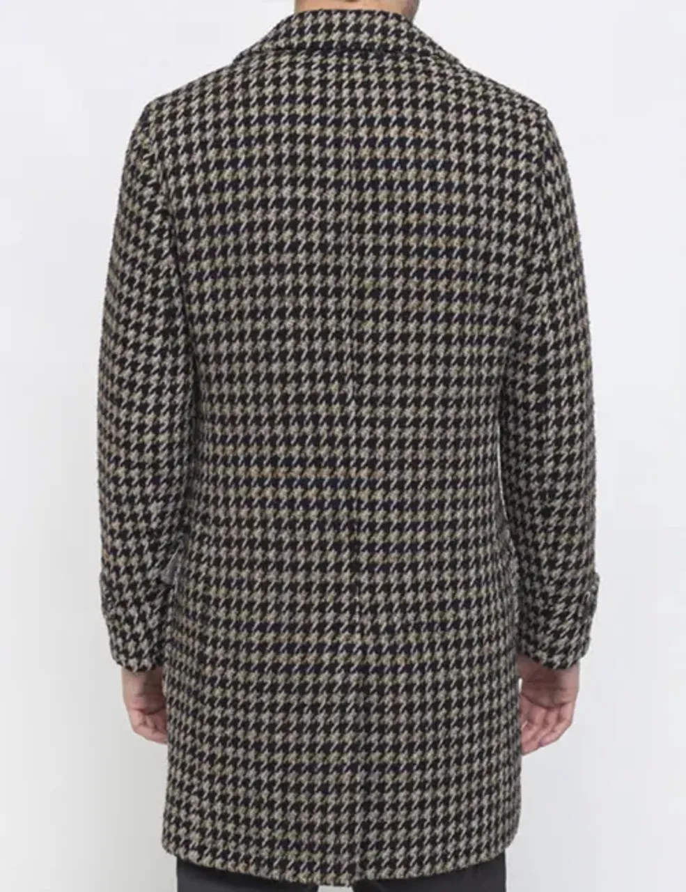 The Gentlemen Houndstooth Daniel Ings Wool Coat