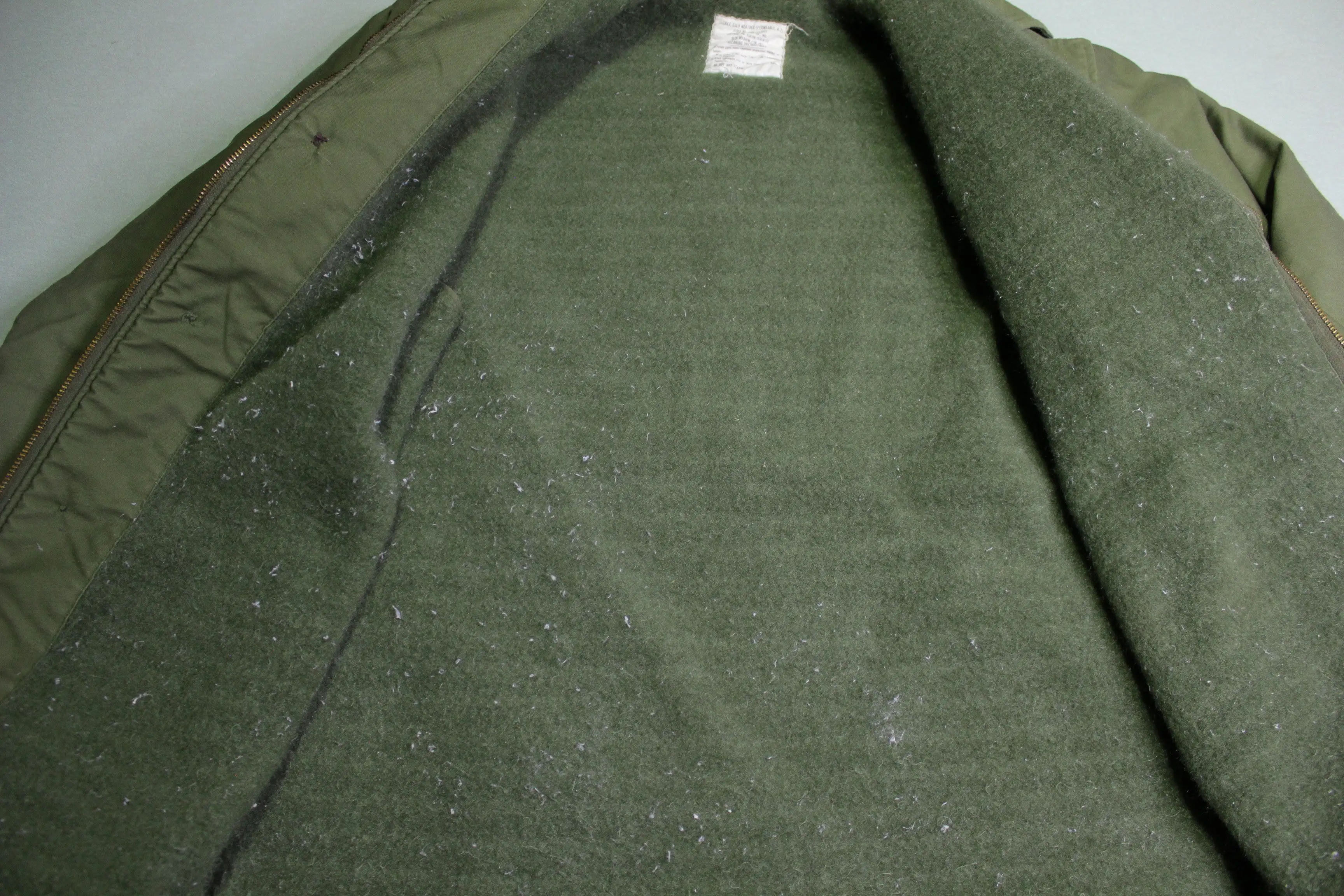 USA Navy A-2 Cold Weather Vintage Deck Jacket Permeable Vietnam War 1973 70's Military Coat