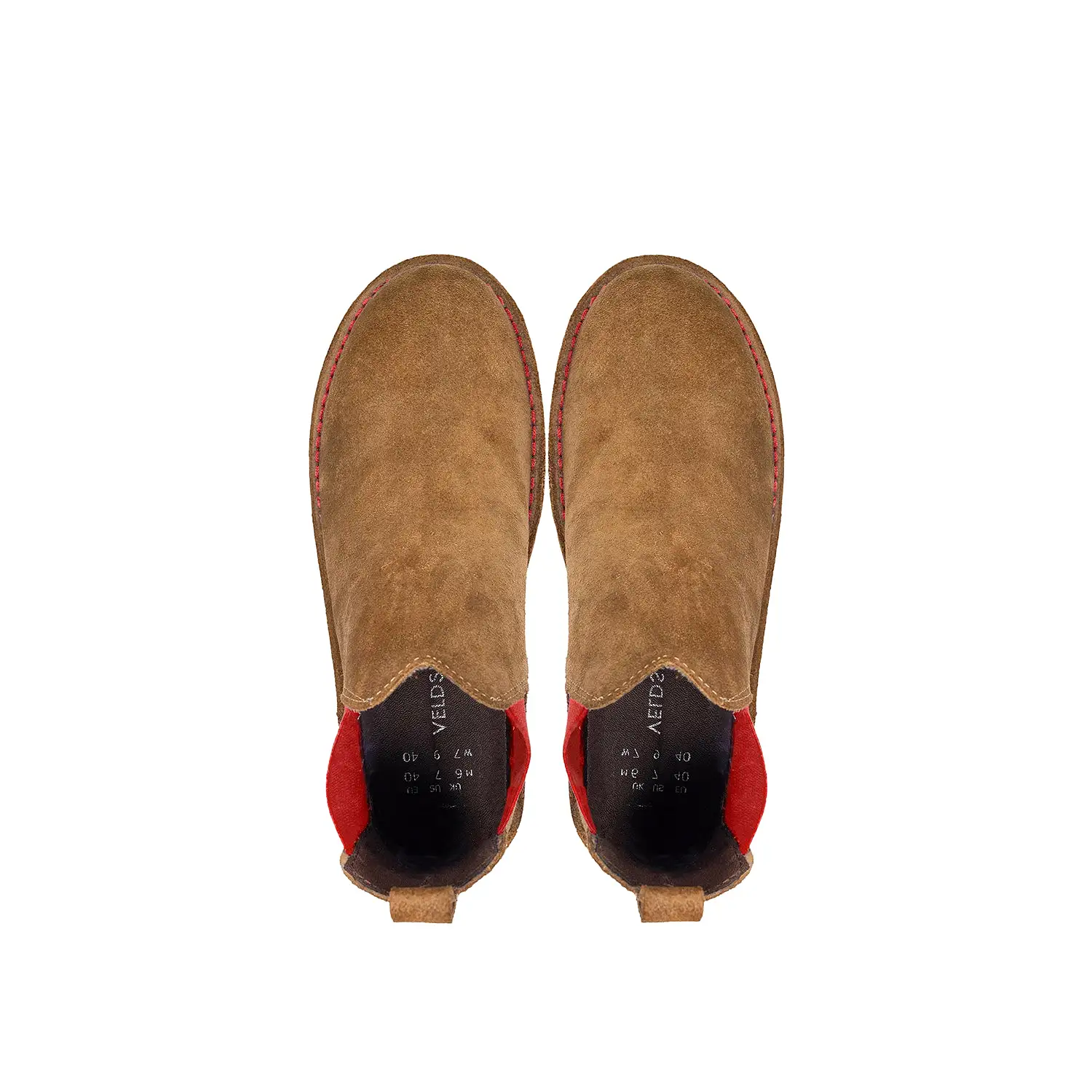 Veldskoen Chelsea Boot Pinotage (Red Sole)