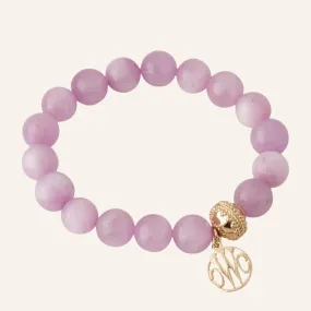 Victoire Kunzite 10mm Stretch Bracelet